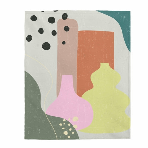 Abstract Plush Throw Blanket