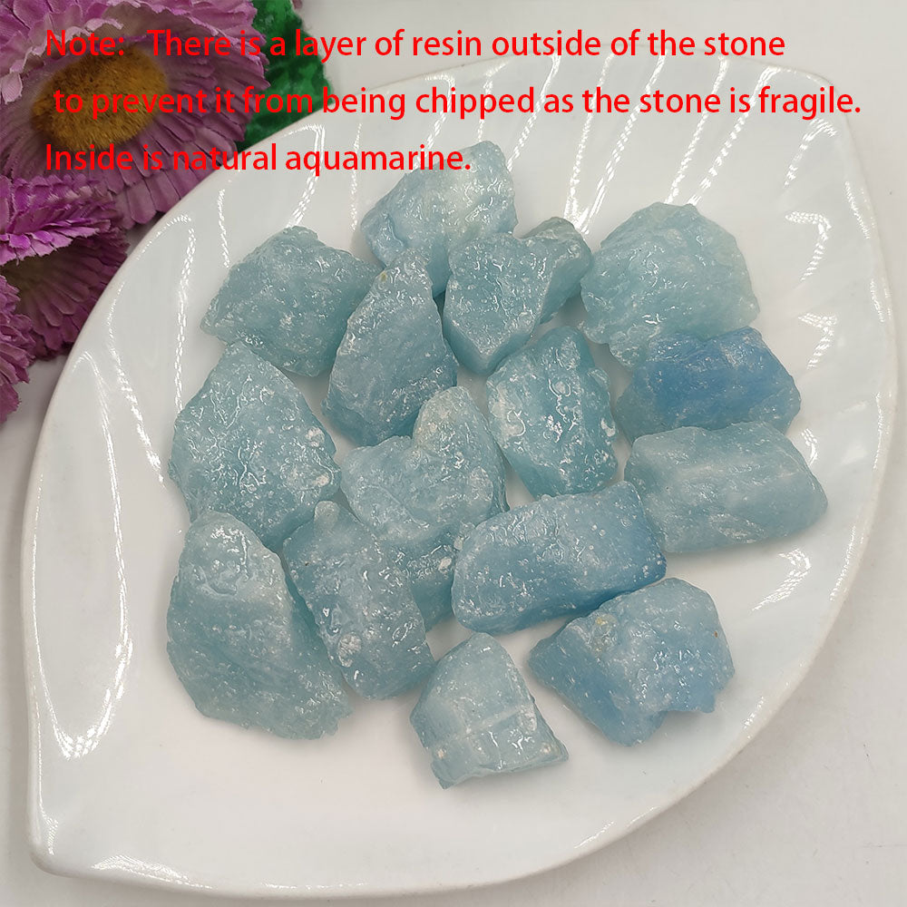 Aquamarine Stone Crystals Gems | Natural Aquamarine Rough Stone - 1pc