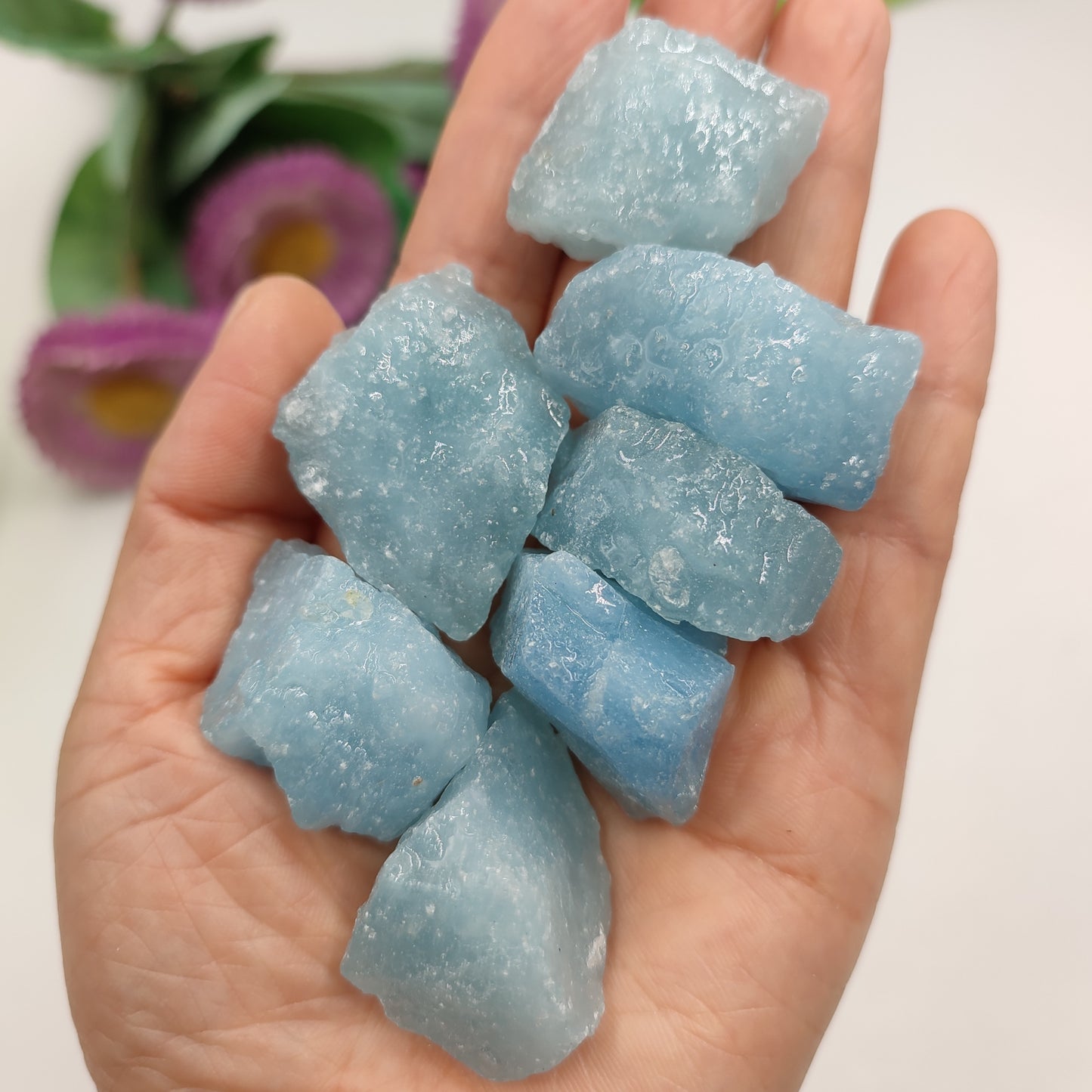 Aquamarine Stone Crystals Gems | Natural Aquamarine Rough Stone - 1pc