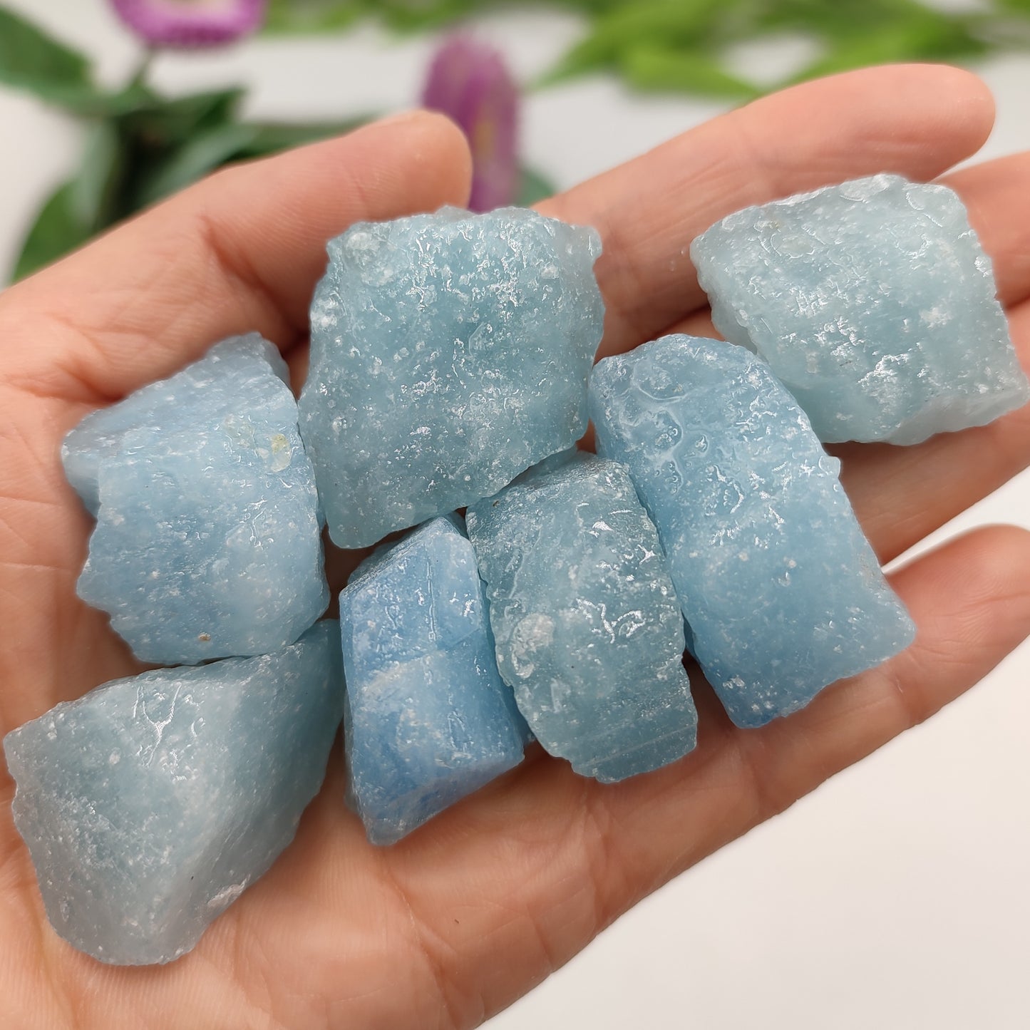 Aquamarine Stone Crystals Gems | Natural Aquamarine Rough Stone - 1pc