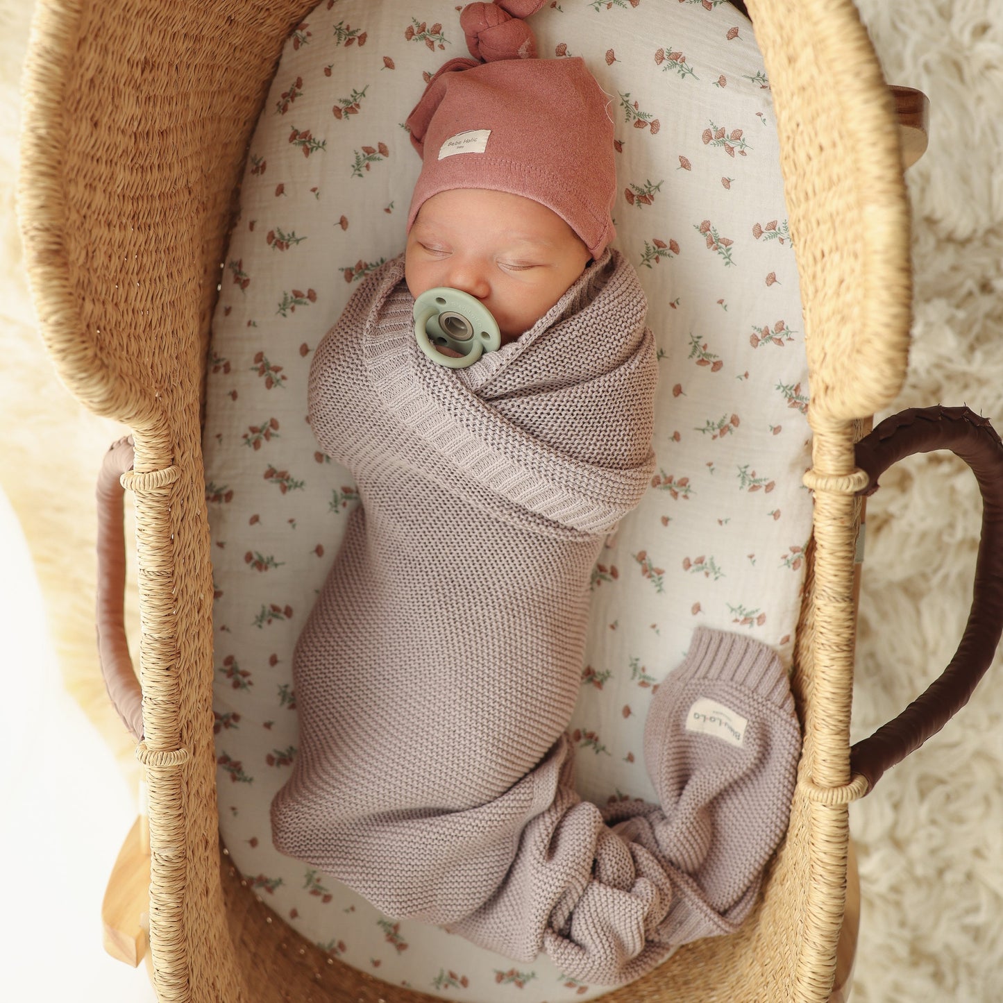 Organic Cotton Luxury Knit Baby Swaddle Blanket