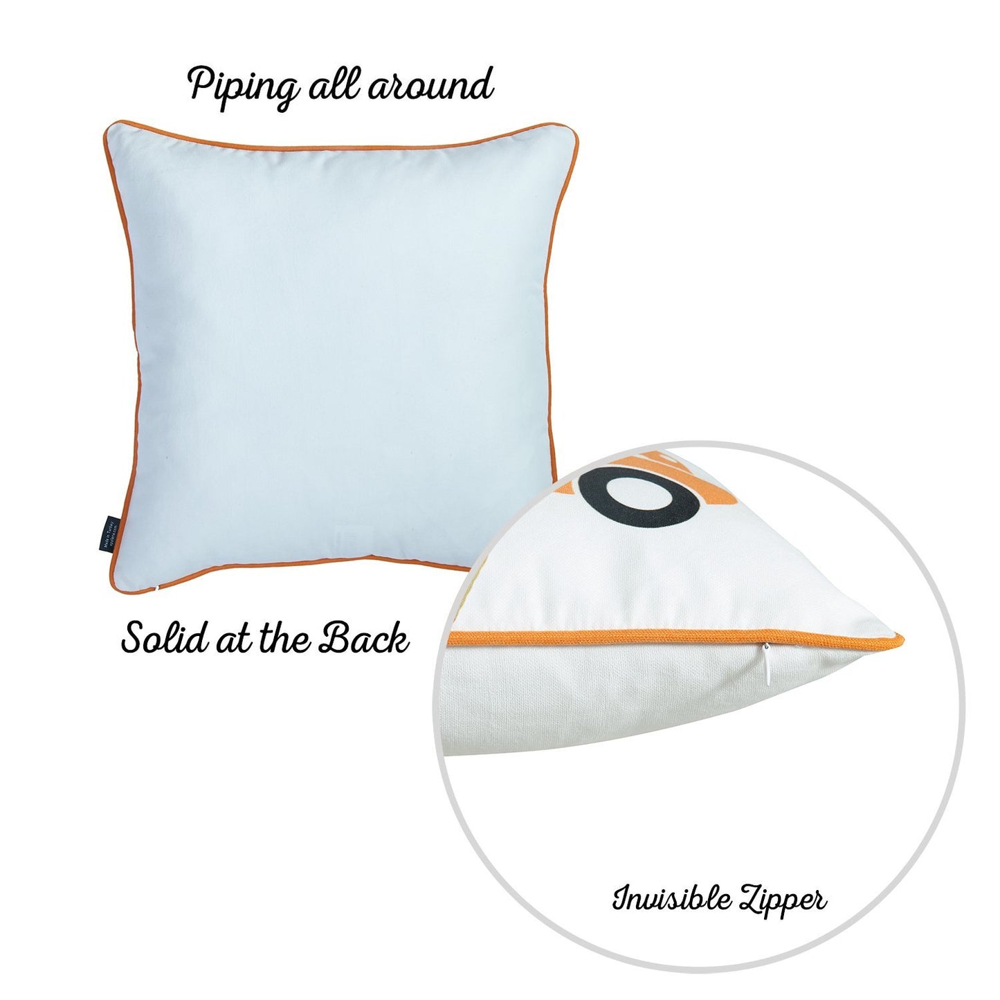 Thanksgiving Pumpkin Spice Throw Pillow Covers – Set of 2 (18"x18")