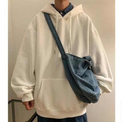 Men's Solid Color Oversized Streetwear Hoodie