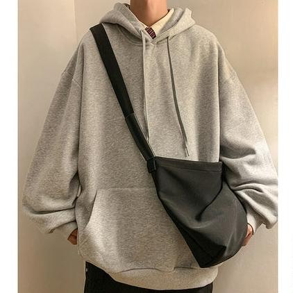 Men's Solid Color Oversized Streetwear Hoodie