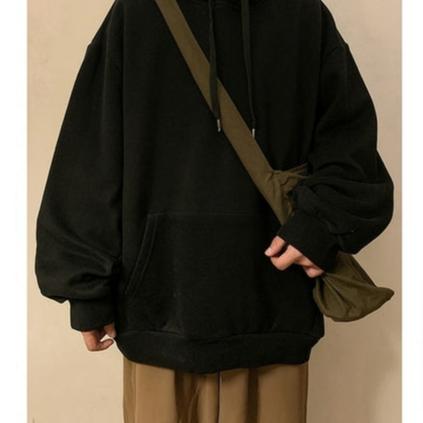 Men's Solid Color Oversized Streetwear Hoodie