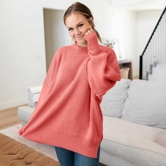 Side Slit Oversized Sweater – Comfy With a Side of Sass