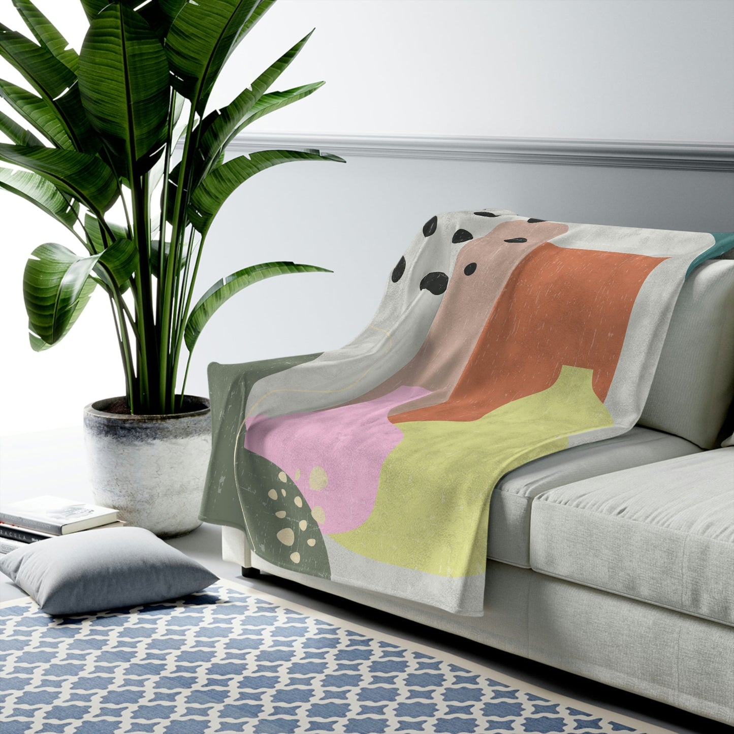 Abstract Plush Throw Blanket