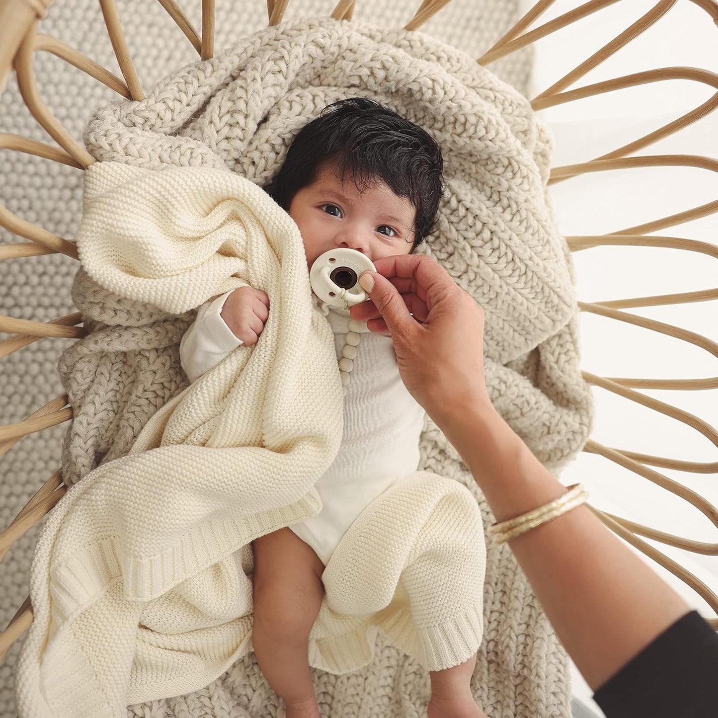 Organic Cotton Luxury Knit Baby Swaddle Blanket