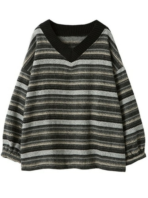 Vintage Striped Oversize Sweater