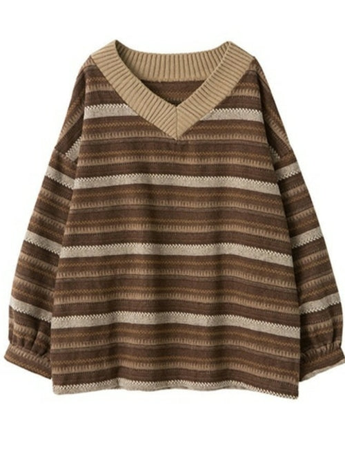 Vintage Striped Oversize Sweater