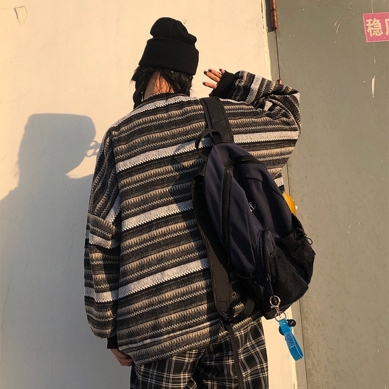 Vintage Striped Oversize Sweater