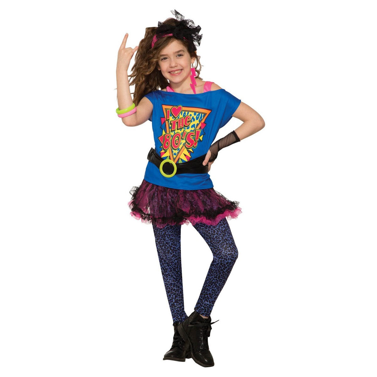 Totally 80s Girls Halloween Costume – Neon Fun for Little Rockstars