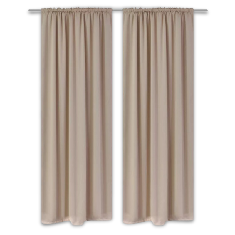 2 pcs Gray Slot-Headed Blackout Curtains 53" x 96"
