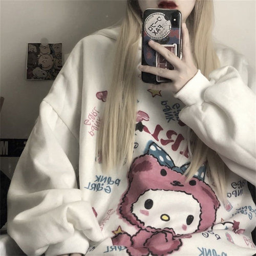 Oversized Gothic Cartoon Hip Hop Hoodie
