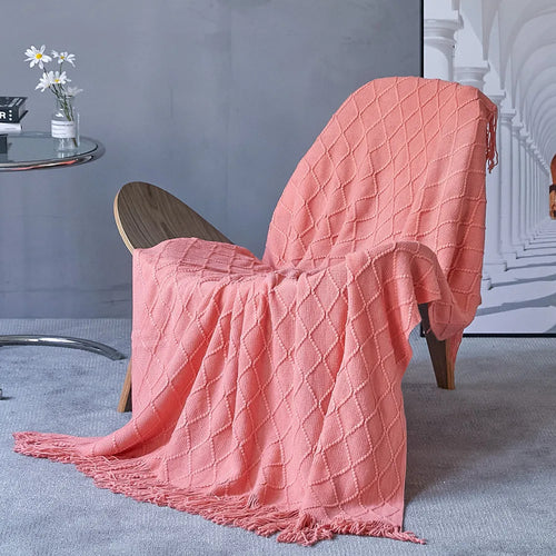 Inya Luxury Knitted Throw Blankets with Fringe