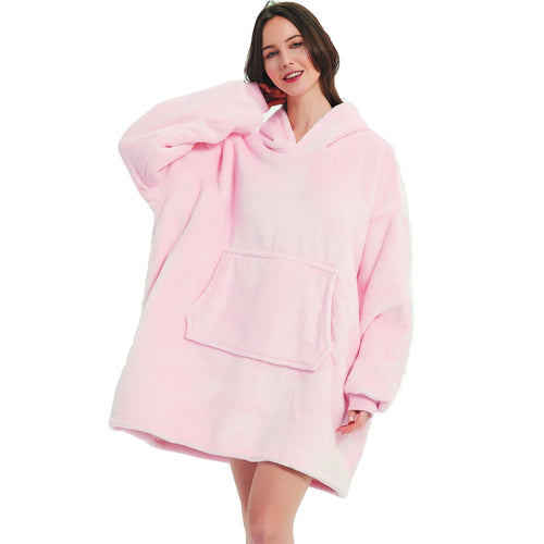 Winter Warm Hooded Blanket with Sleeves