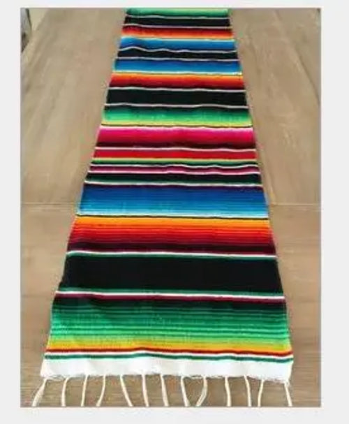 Mexican Rainbow Striped Blanket