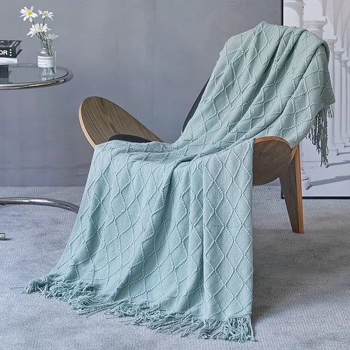 Inya Luxury Knitted Throw Blankets with Fringe