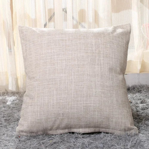 Solid Linen Sofa Throw Pillow Cover – Effortless Style, Everyday Comfort