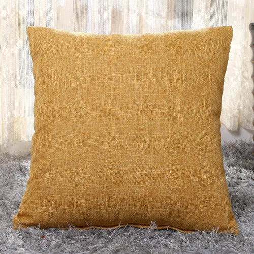 Solid Linen Sofa Throw Pillow Cover – Effortless Style, Everyday Comfort