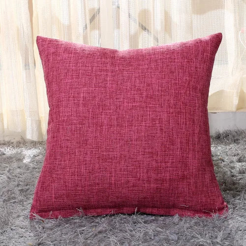 Solid Linen Sofa Throw Pillow Cover – Effortless Style, Everyday Comfort