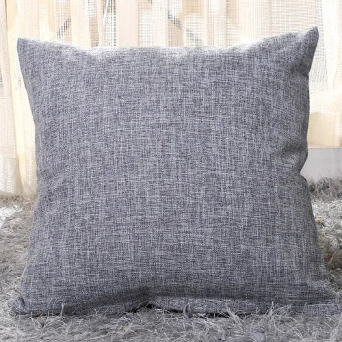 Solid Linen Sofa Throw Pillow Cover – Effortless Style, Everyday Comfort