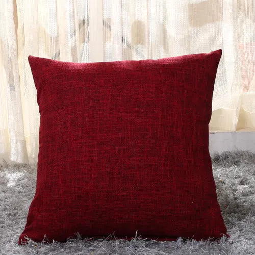 Solid Linen Sofa Throw Pillow Cover – Effortless Style, Everyday Comfort