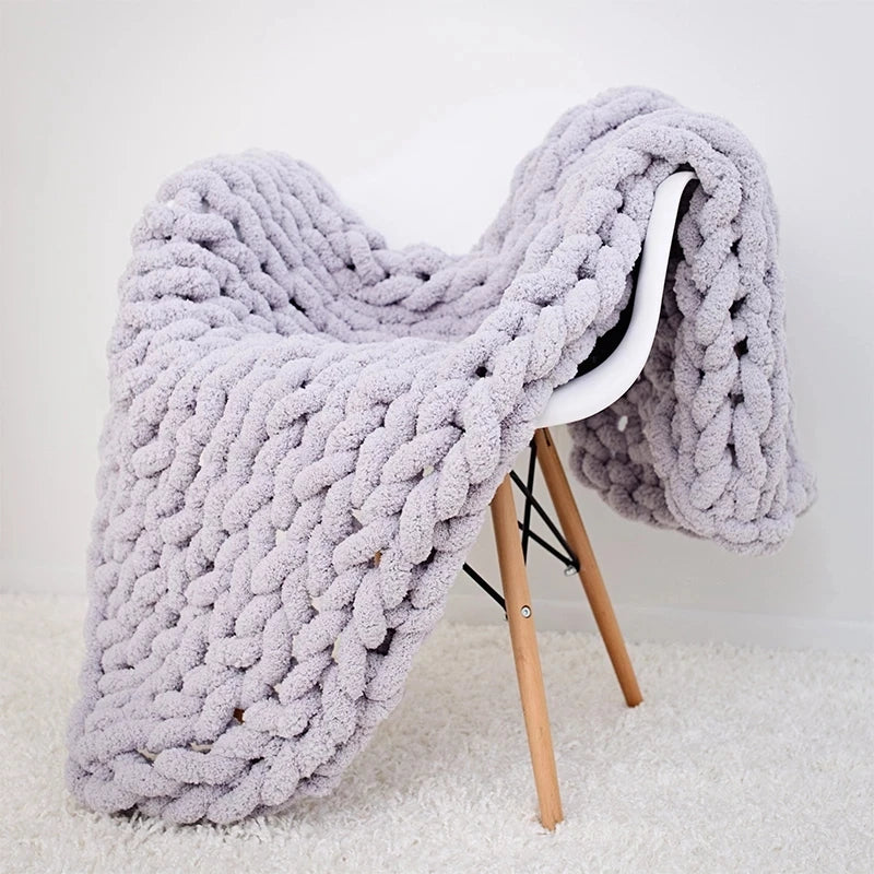 Handmade Chunky Knitted Blanket