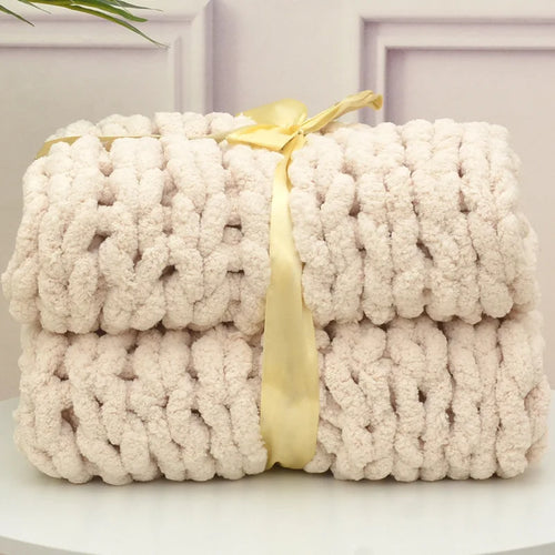 Handmade Chunky Knitted Blanket