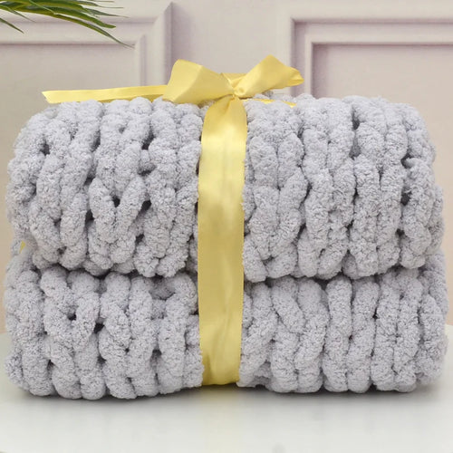 Handmade Chunky Knitted Blanket