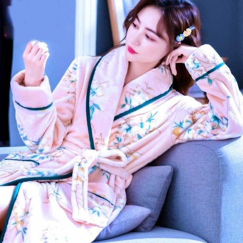 Women Bathrobe Fleece