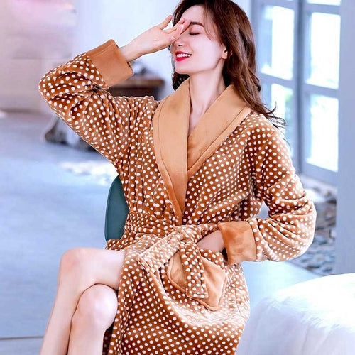 Women Bathrobe Fleece
