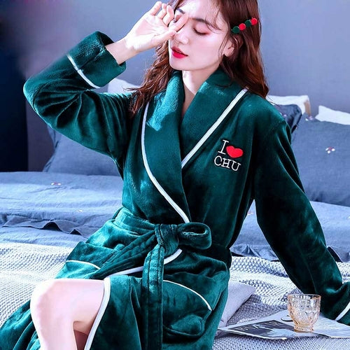 Women Bathrobe Fleece