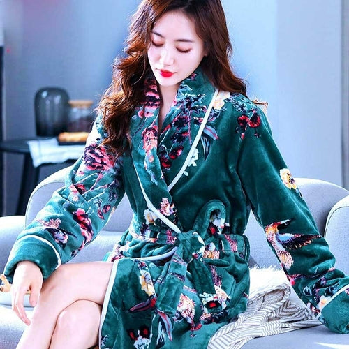 Women Bathrobe Fleece