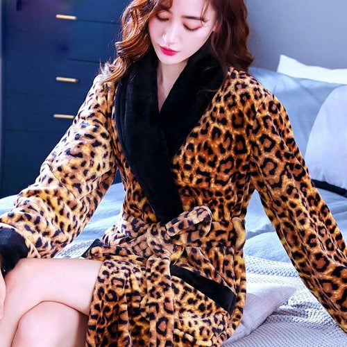 Women Bathrobe Fleece