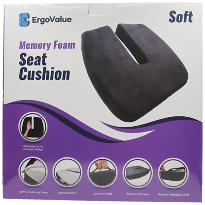 Long U-Shape Memory Foam Tailbone Seat Cushion