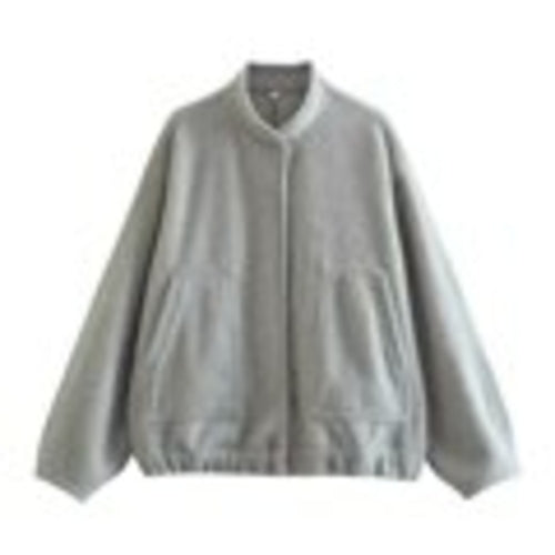 Chic Solid Grey Oversized Sweater