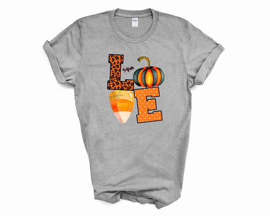 LOVE Halloween Graphic Tee – Fall in Love with Spooky Style