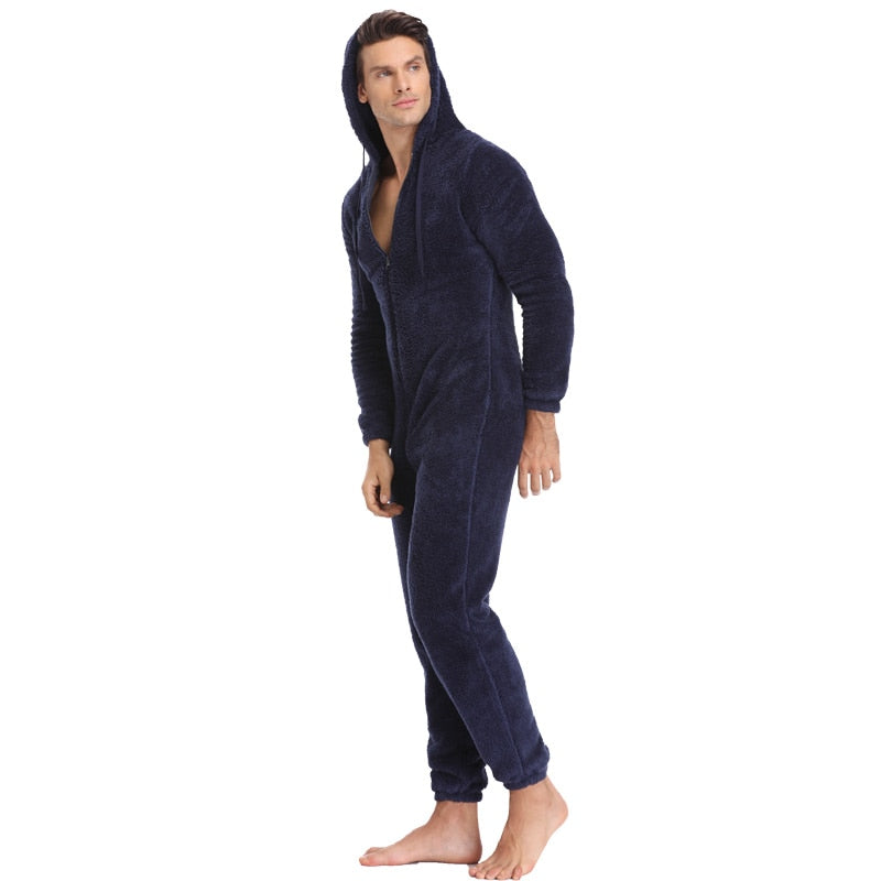 Men's Warm Teddy Fleece Onesie