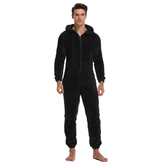 Men's Warm Teddy Fleece Onesie