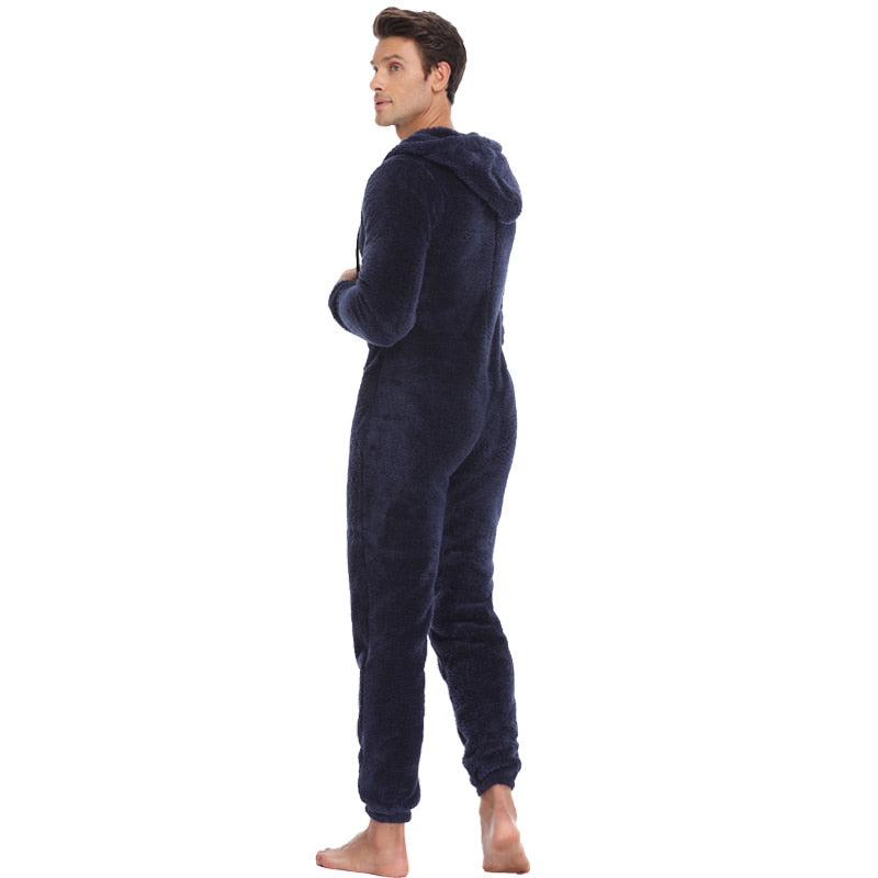 Men's Warm Teddy Fleece Onesie