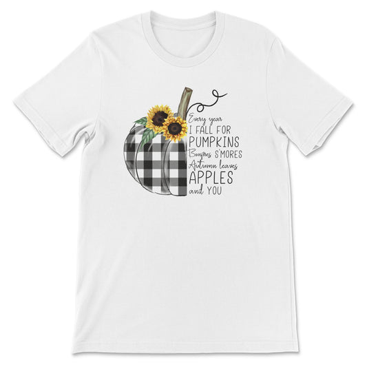Every Year I Fall For Pumpkins Tee | Cozy Autumn Vibes in Every Stitch