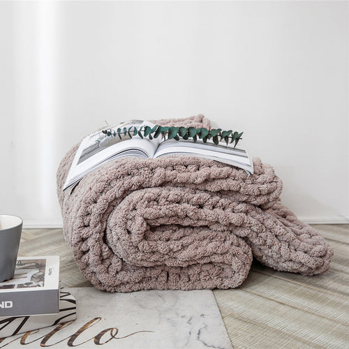 Regina Cozy Chenille Chunky Knit Blanket