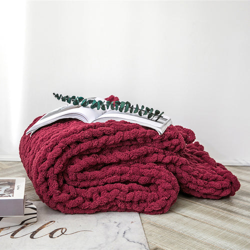 Regina Cozy Chenille Chunky Knit Blanket