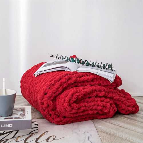 Regina Cozy Chenille Chunky Knit Blanket