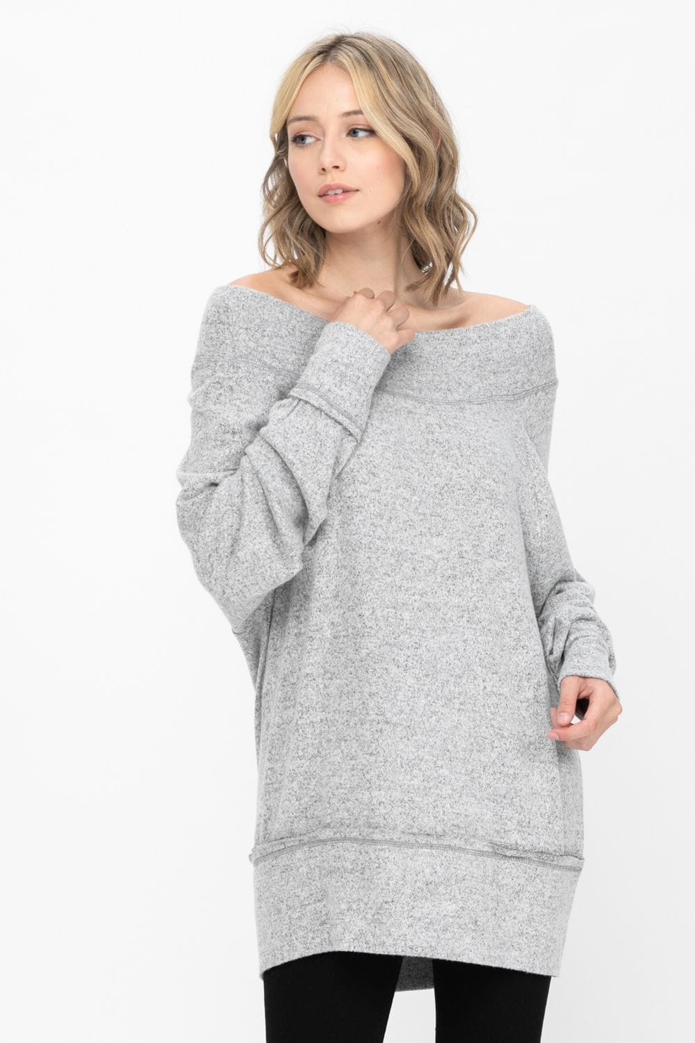 Dolman Sleeve Oversized Knitted Sweater