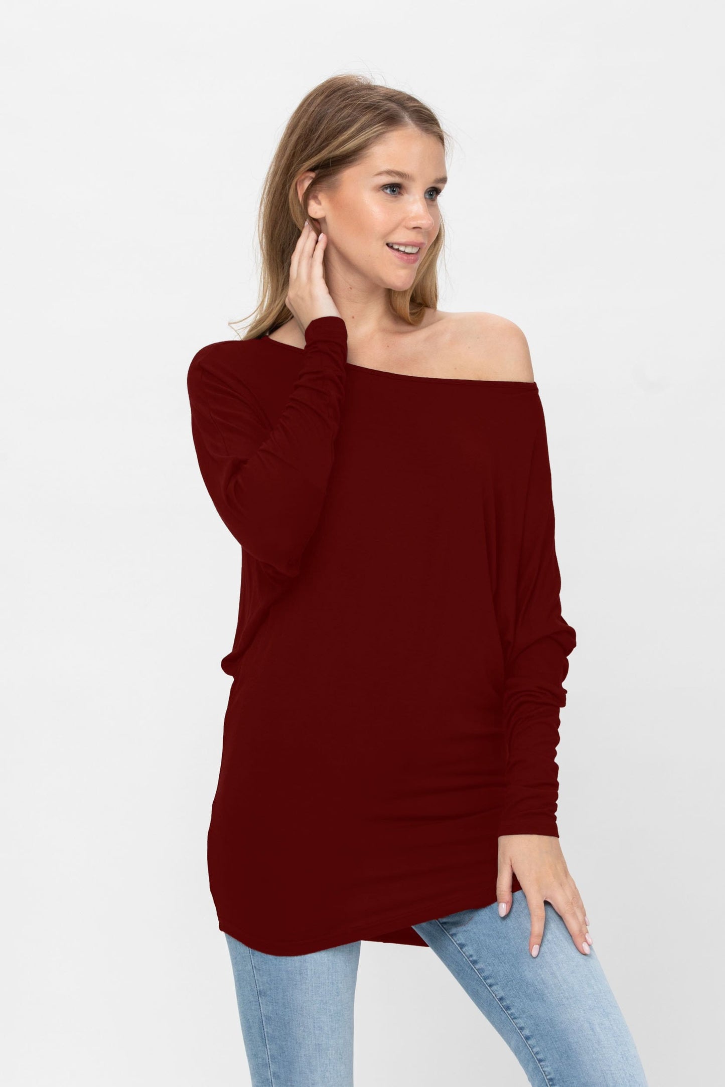 Long Sleeve Batwing Sweater