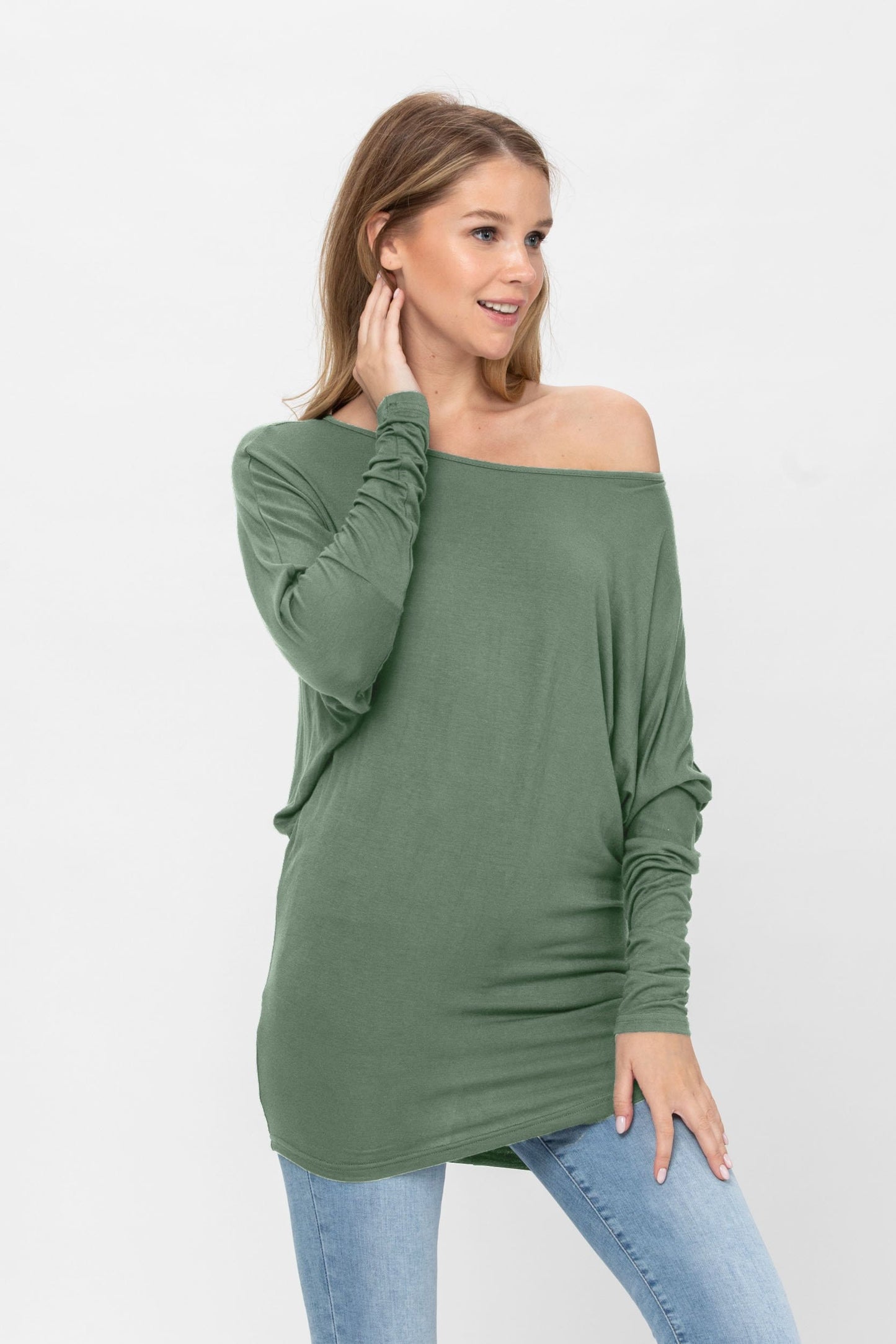 Long Sleeve Batwing Sweater