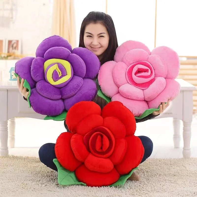 Stereoscopic Rose Novelty Throw Pillows