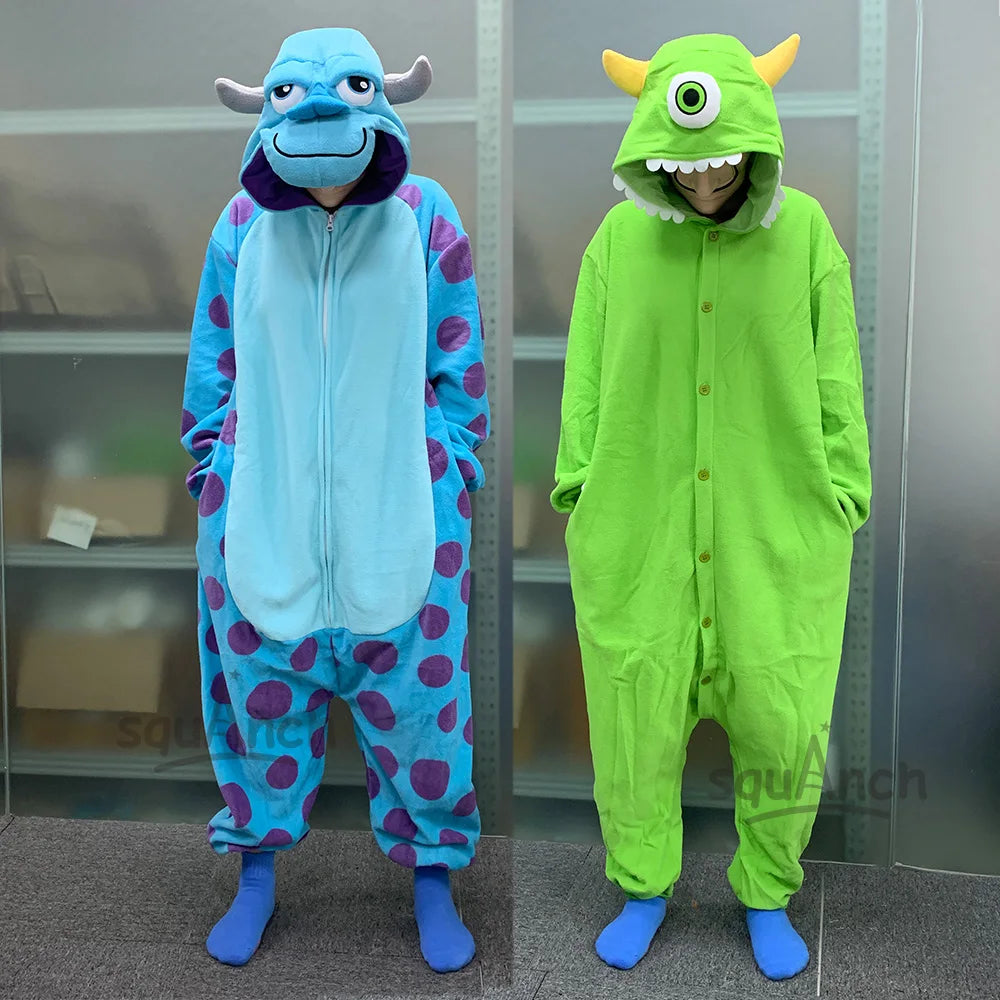 mike and sulley monsters inc costumes Sully and Mike Halloween Onesies – Sandman's Shop